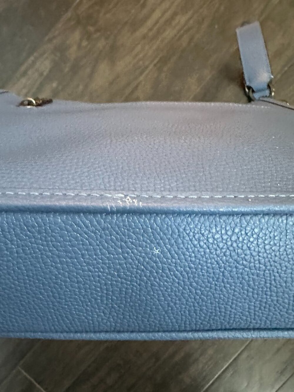 Coach Light Blue Pebbled Leather Chaise Crossbody Bag Style #B2279-C8483 - Picture 8 of 13